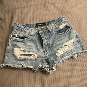 Distressed shorts